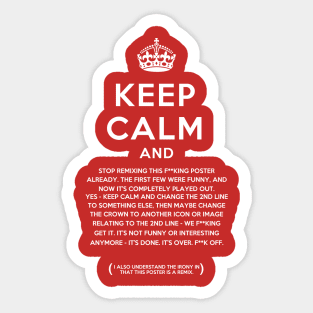 Last Keep Calm Shirt Sticker